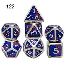 Load image into Gallery viewer, Dados Rpg Dice Table Games Sales Promotion Polyhedral Metal Dices Zinc Alloy Numerical Dnd Dice 7 Set D4 D6 D8 D10 D12 D20
