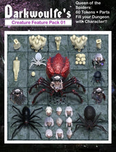 Load image into Gallery viewer, Darkwoulfes Tokens Creature Feature Vol01 - Queen Of The Spiders Token Pack
