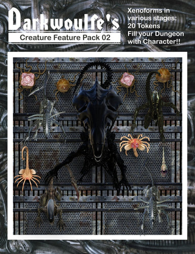 Darkwoulfes Tokens Creature Feature Vol02 - Xenoforms Token Pack