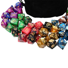 Load image into Gallery viewer, Hot 49Pcs Polyhedral Dice Dnd Double Colors With Pouch For Dungeons And Dragons Dnd Rpg Mtg Games D4
