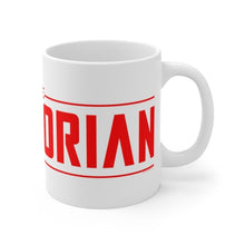 Load image into Gallery viewer, The Dadalorian 11Oz White Mug Red Lettering
